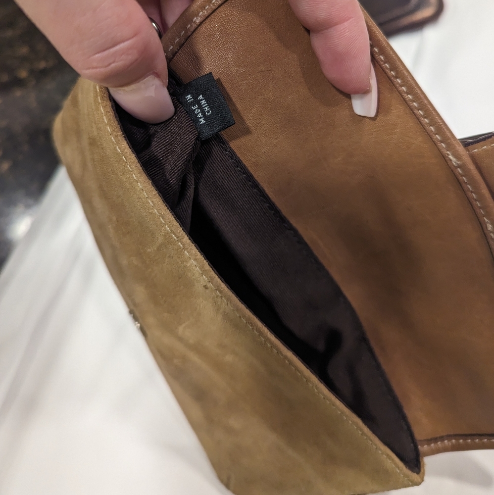 Y2K Coach Suede Leather Wristlet - Picture 2 of 11